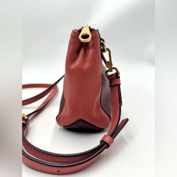 Auth Marc Jacobs Color block Maroon Deep Peach Small Shoulder Bag - Picture 4 of 12